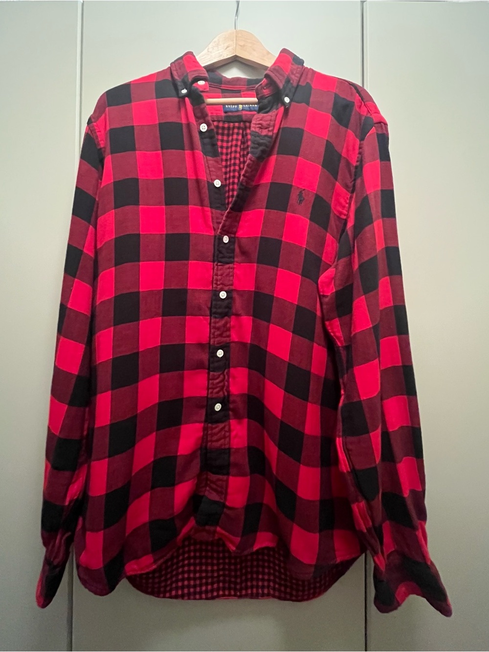 Ralph Lauren Red and Black Buffalo Plaid Button-Down Shirt
